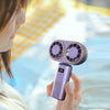 Mini Fan Foldable Portable Neck Hanging With Display Screen
